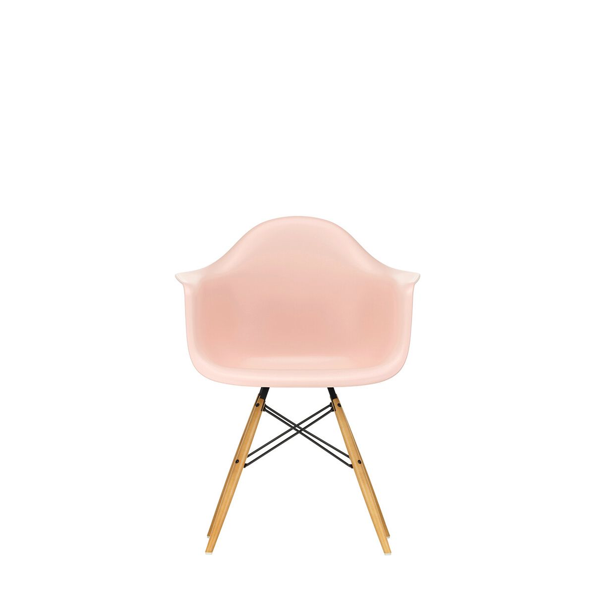 Eames Plastic Armchair DAW, ahorntræ fra Vitra (Pale Rose)