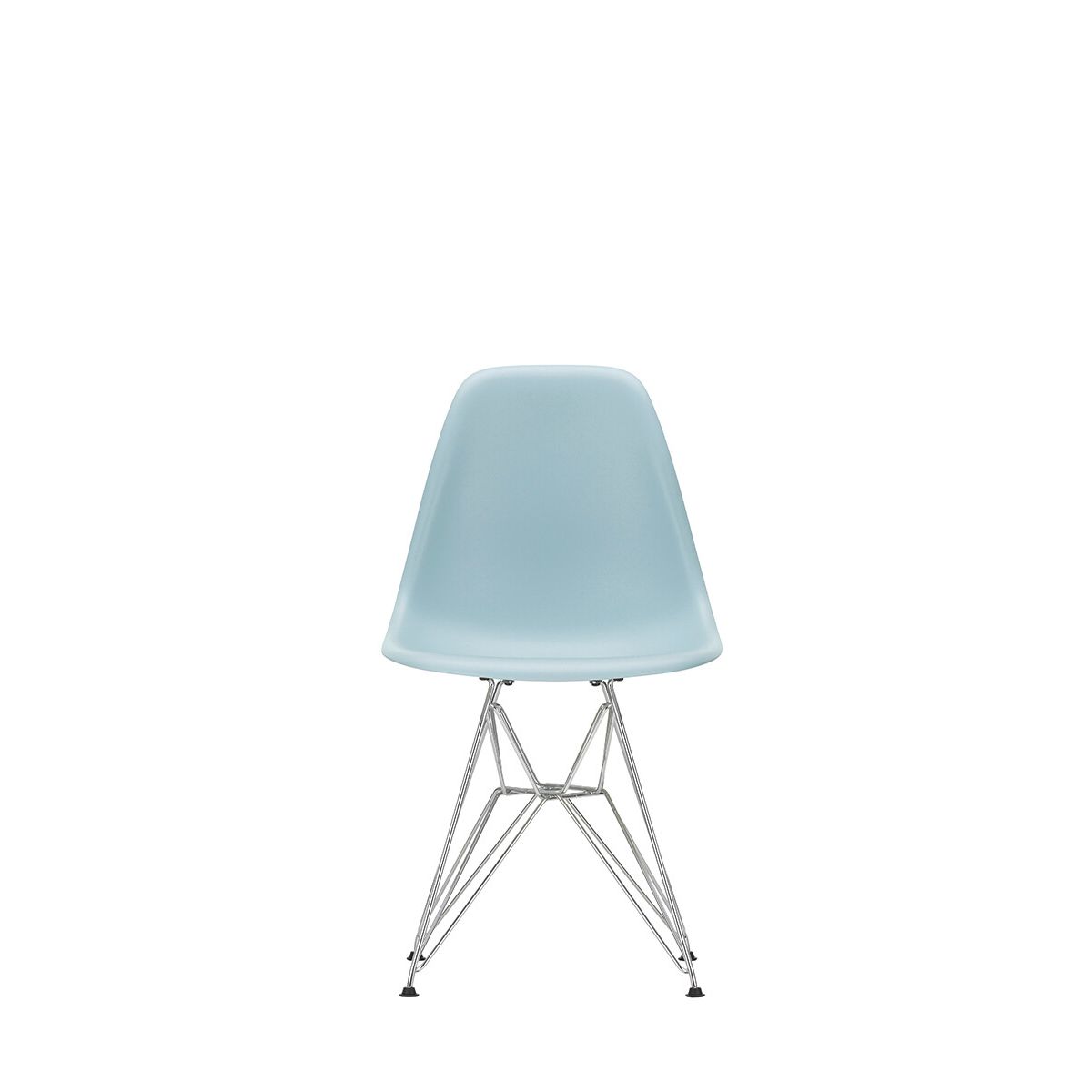 Eames Plastic Side Chair DSR, forkromet fra Vitra (Ice grey)