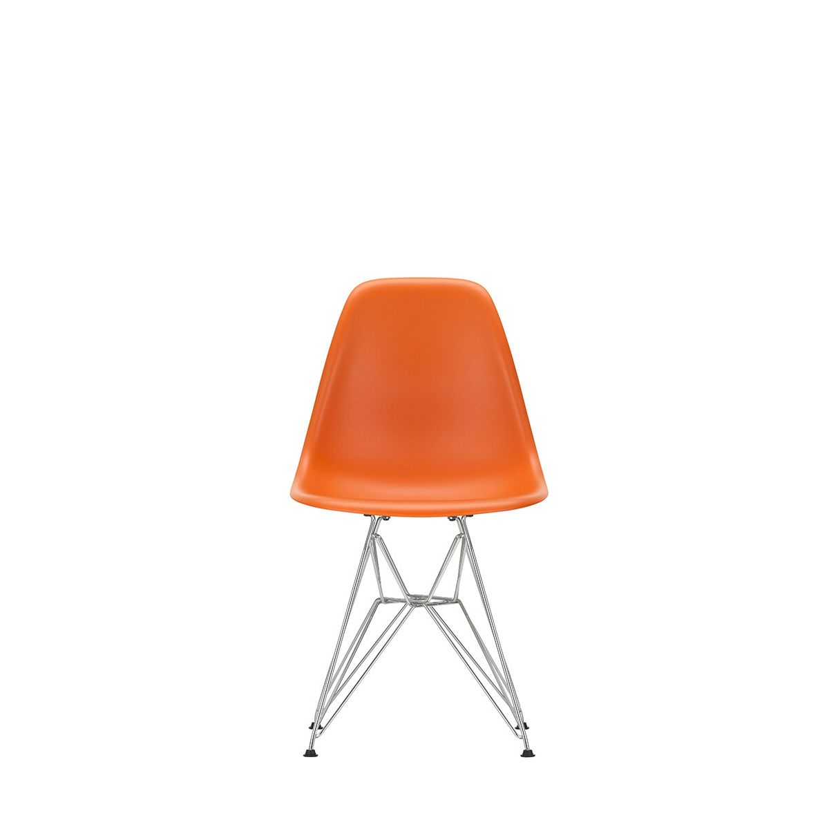 Eames Plastic Side Chair DSR, forkromet fra Vitra (Rusty Orange)