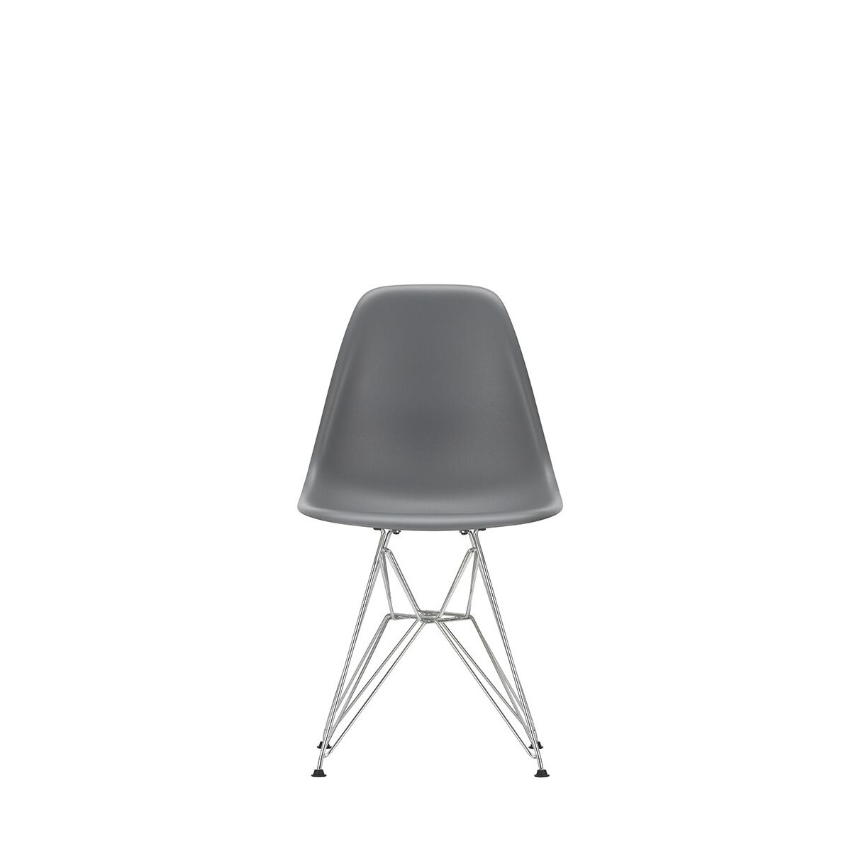 Eames Plastic Side Chair DSR, forkromet fra Vitra (Granite grey)