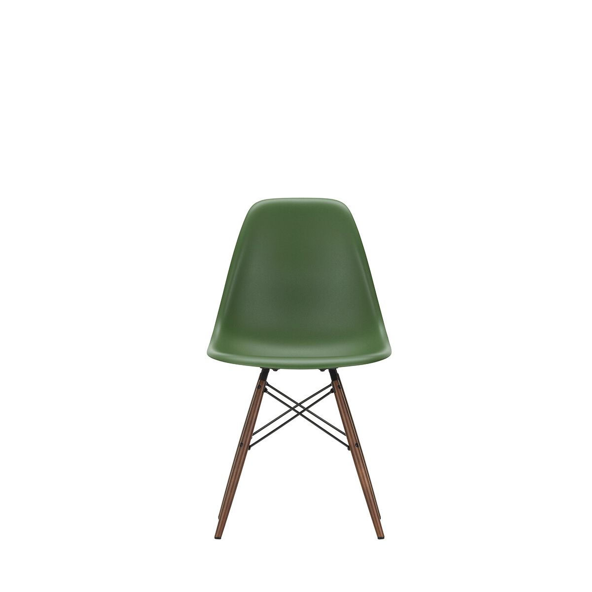 Eames Plastic Side Chair DSW, mørkbejdset ahorntræ fra Vitra (Forest)