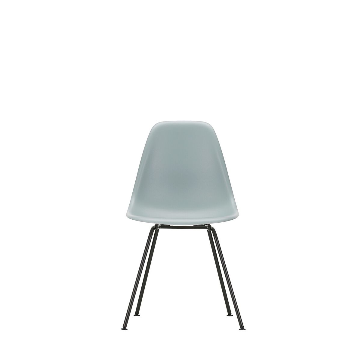 Eames Plastic Side Chair DSX, sort pulverlakeret fra Vitra (Light grey)