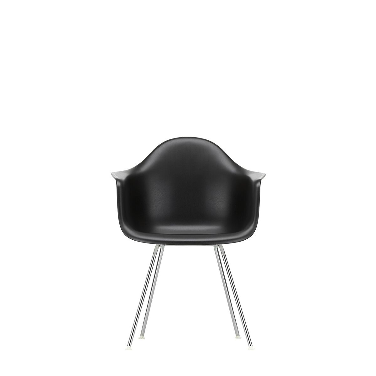 Eames Plastic Armchair DAX, forkromet fra Vitra (Deep black)