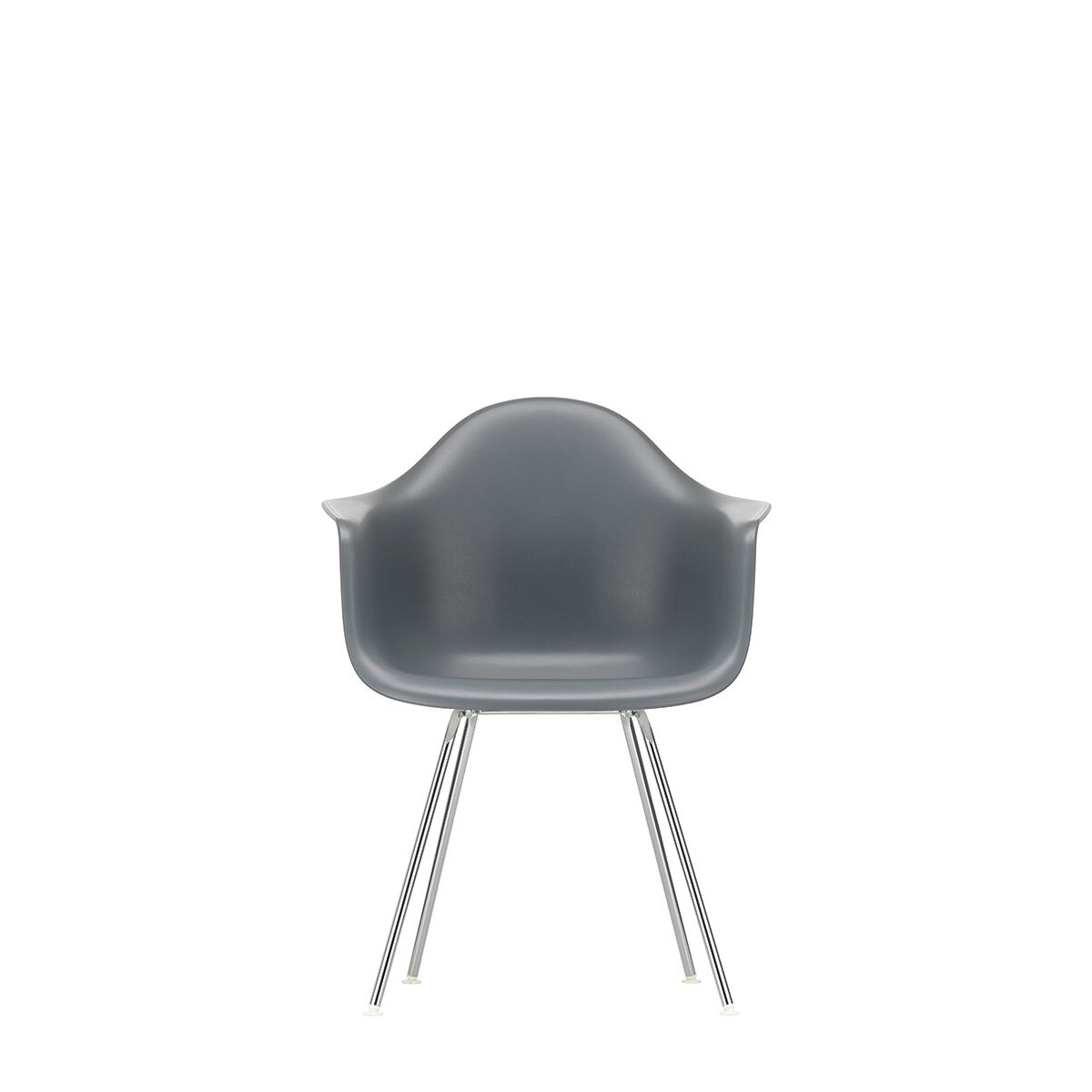 Eames Plastic Armchair DAX, forkromet fra Vitra (Granite grey)