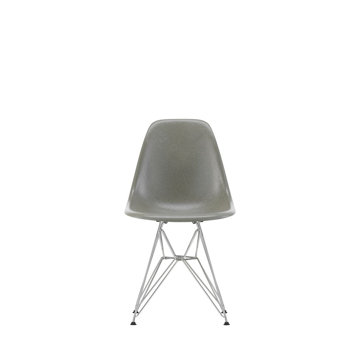 Eames Fiberglass Chair DSR, krom fra Vitra (Eames Raw Umber)