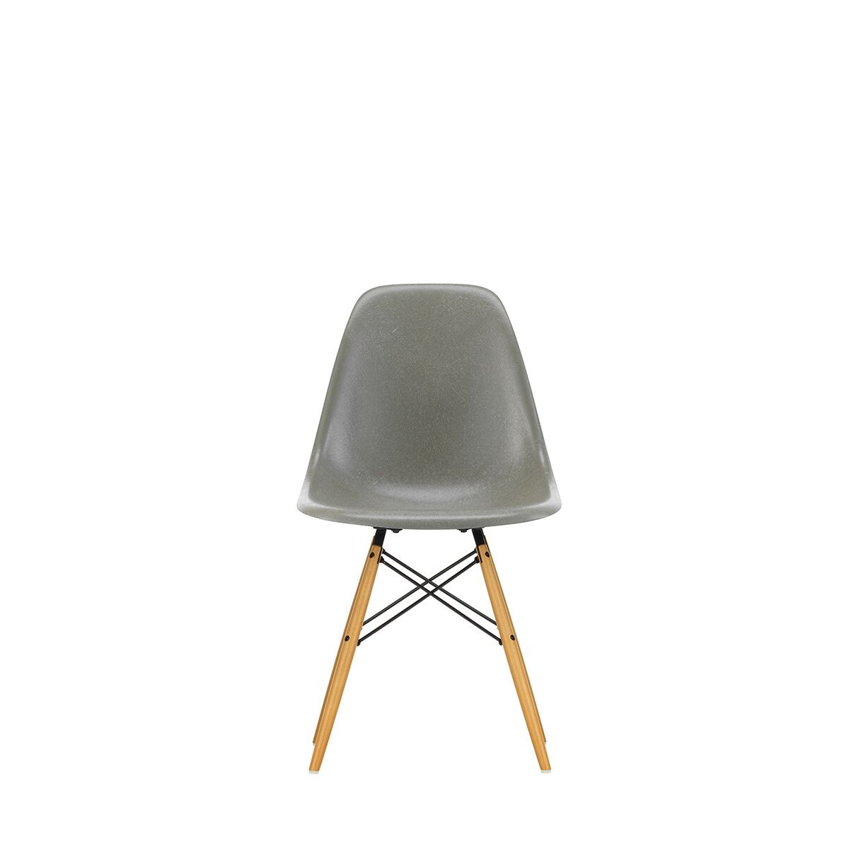 Eames Fiberglass Chair DSW, lys ahorn fra Vitra (Eames Raw Umber)