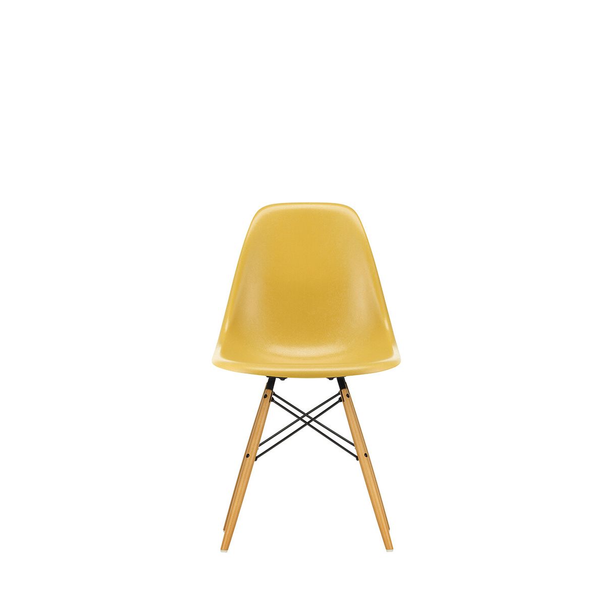 Eames Fiberglass Chair DSW, lys ahorn fra Vitra (Eames Ochre Light)