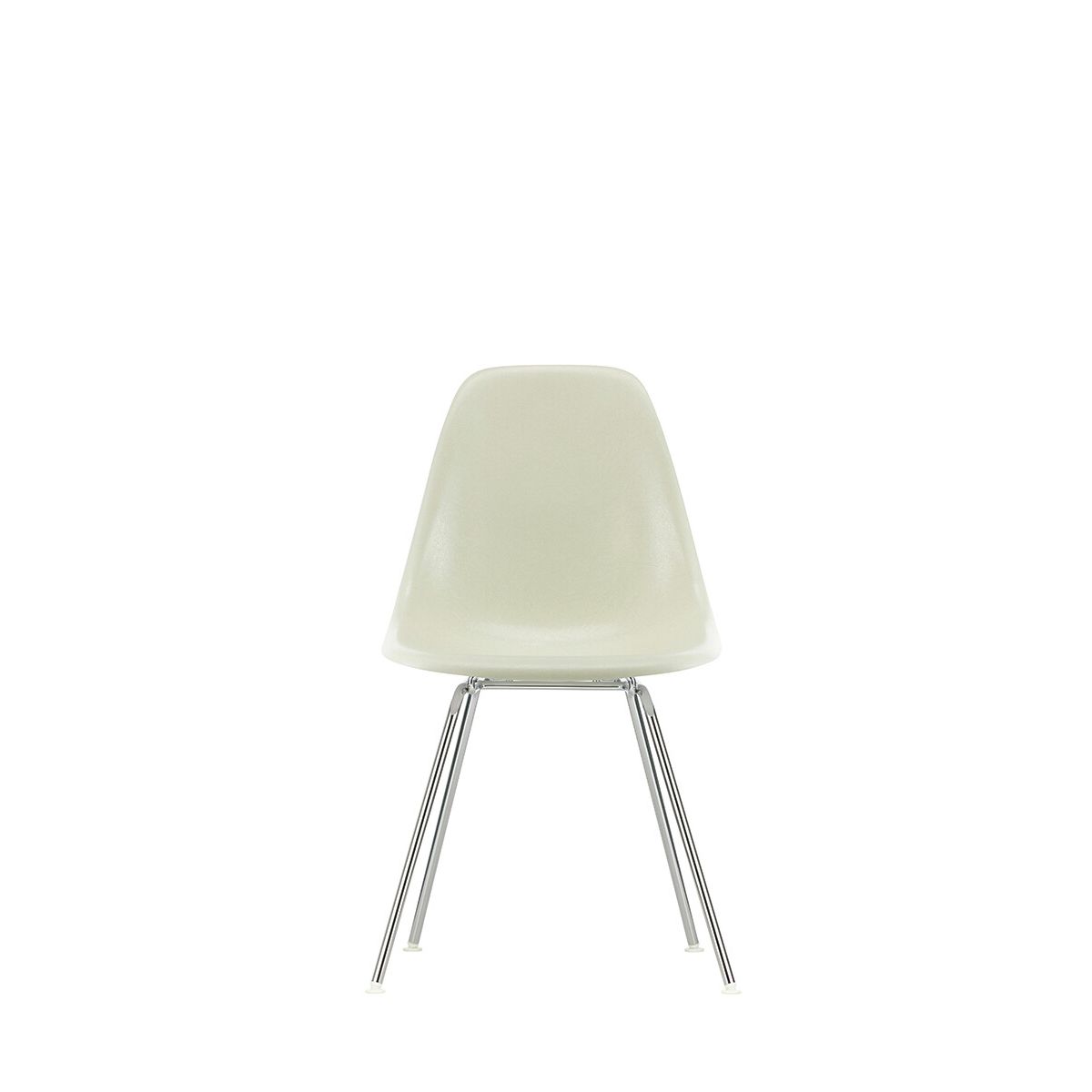 Eames Fiberglass Chair DSX, krom fra Vitra (Eames Parchment)