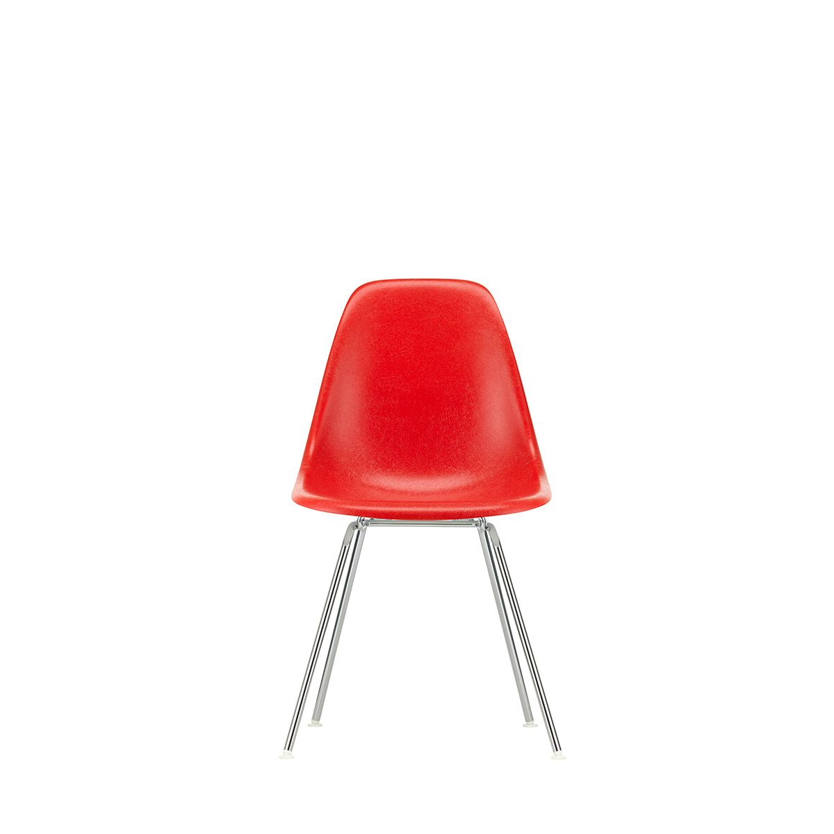 Eames Fiberglass Chair DSX, krom fra Vitra (Eames Red)