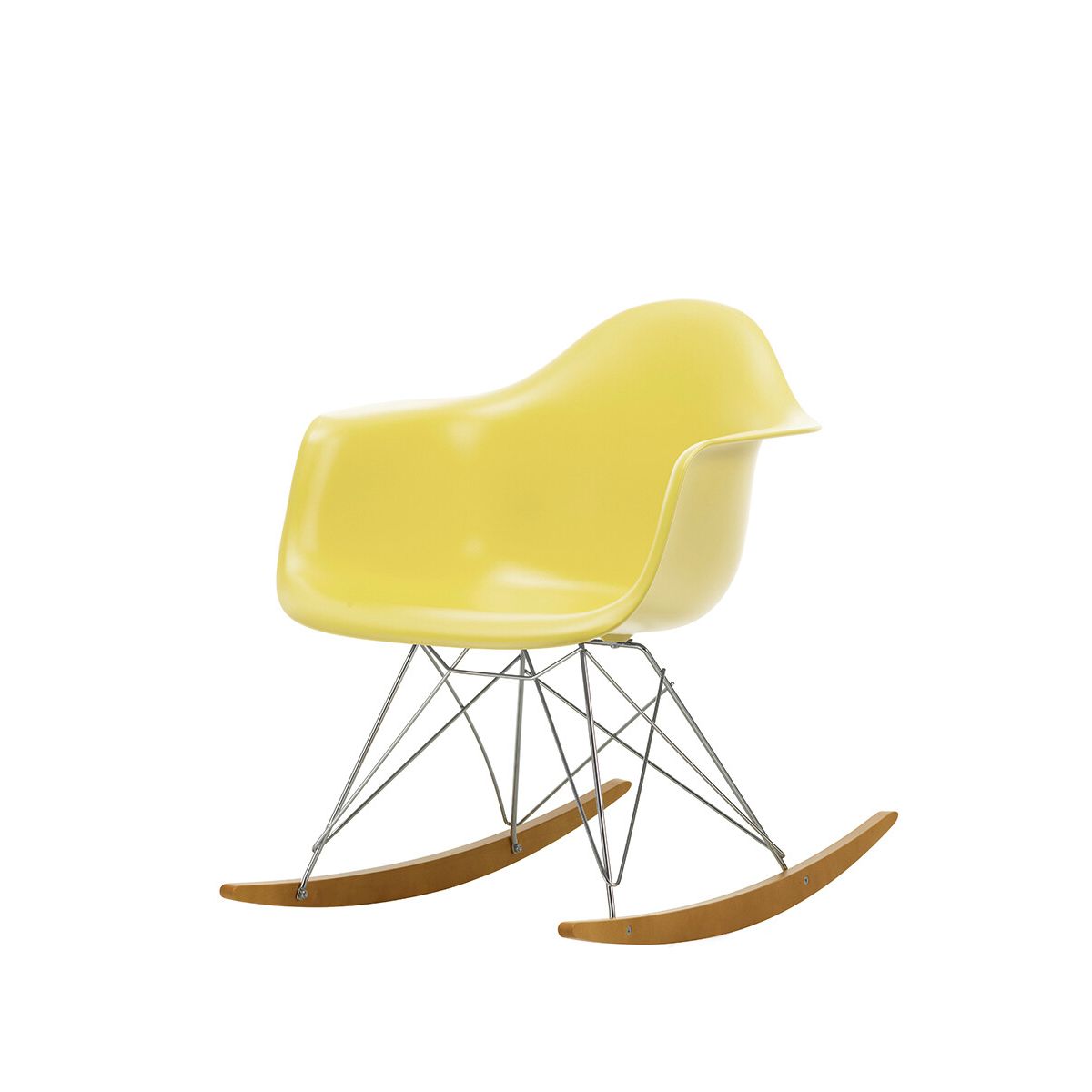 Eames Plastic Armchair RAR, gyngestol fra Vitra (Citron)