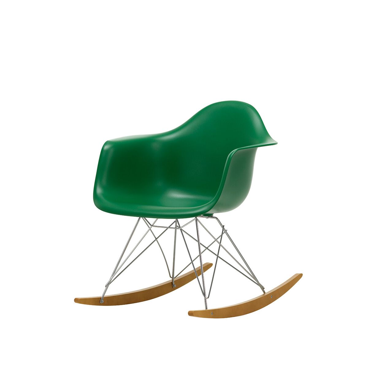 Eames Plastic Armchair RAR, gyngestol fra Vitra (Emerald)