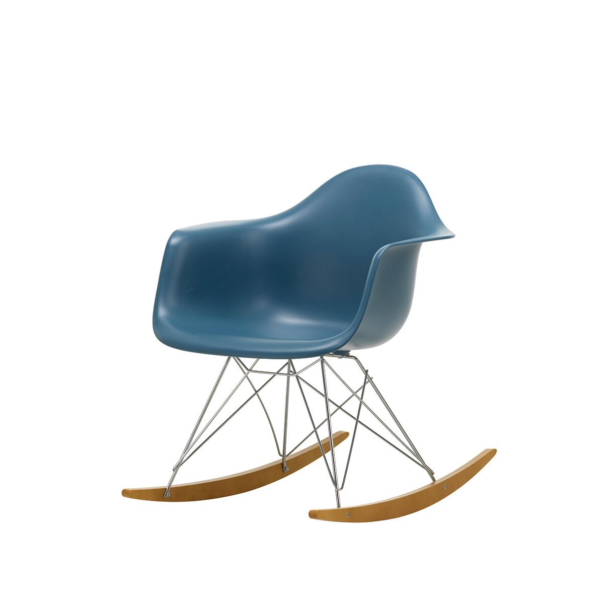 Eames Plastic Armchair RAR, gyngestol fra Vitra (Sea blue)