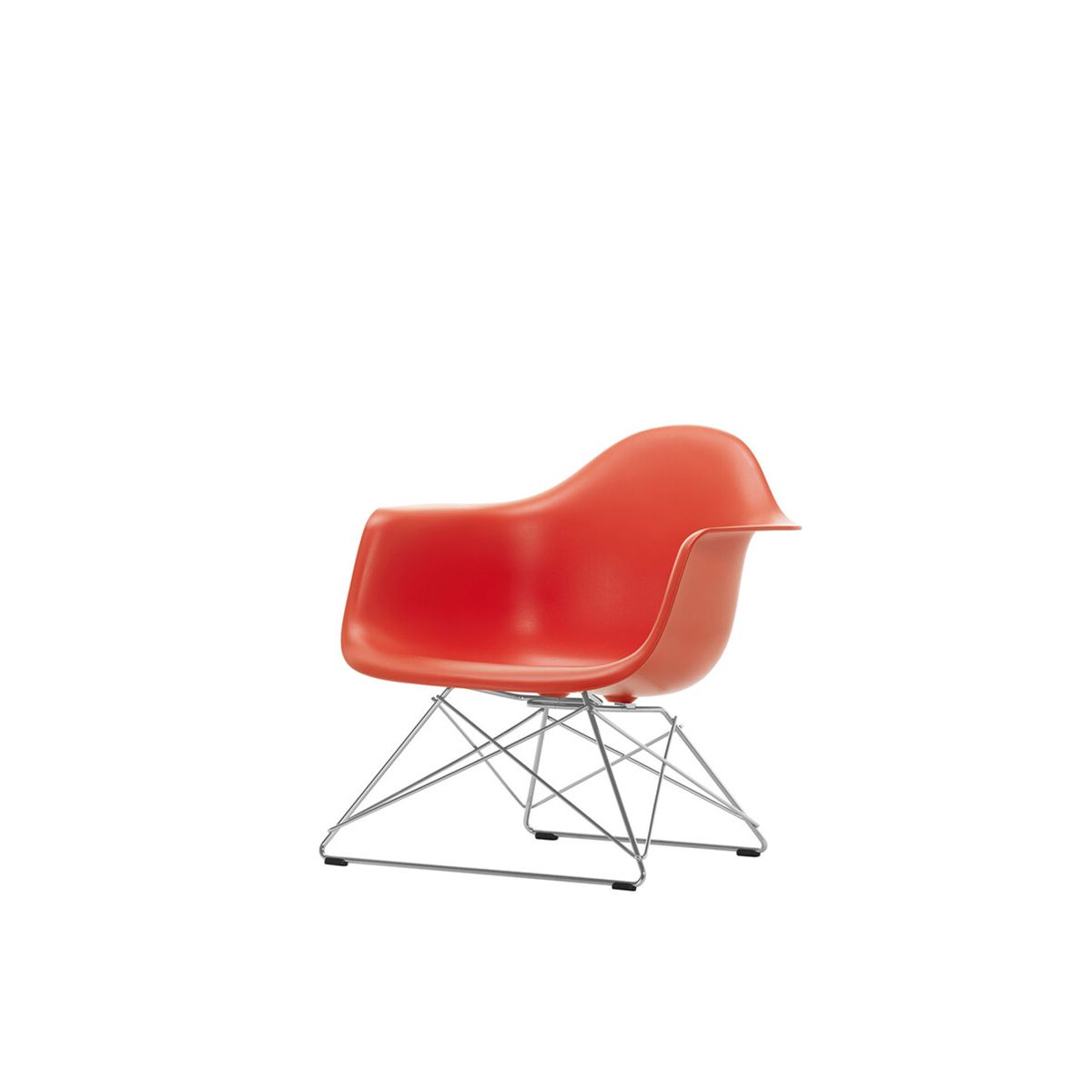 Eames Plastic Armchair LAR, forkromet fra Vitra (Poppy red)