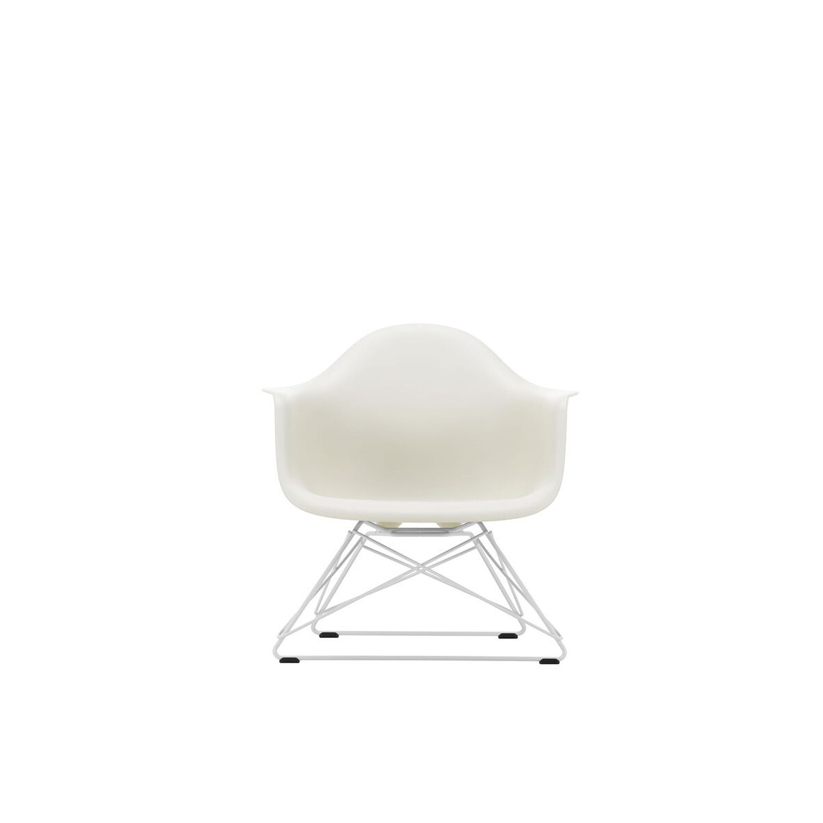 Eames Plastic Armchair LAR, hvidlakeret fra Vitra (Pebble)