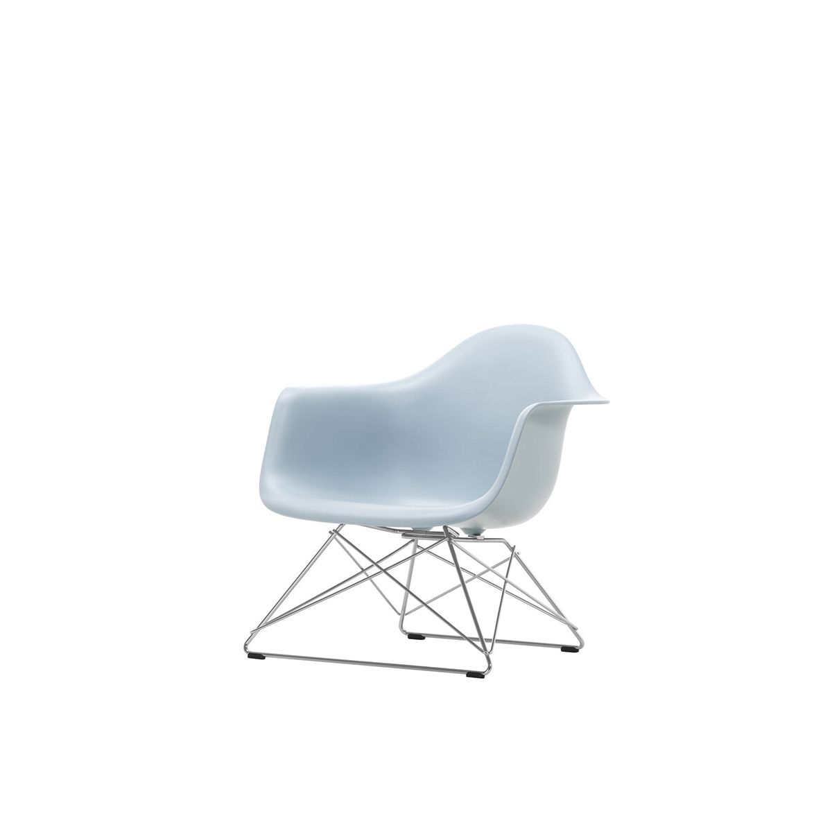 Eames Plastic Armchair LAR, forkromet fra Vitra (Ice Grey)