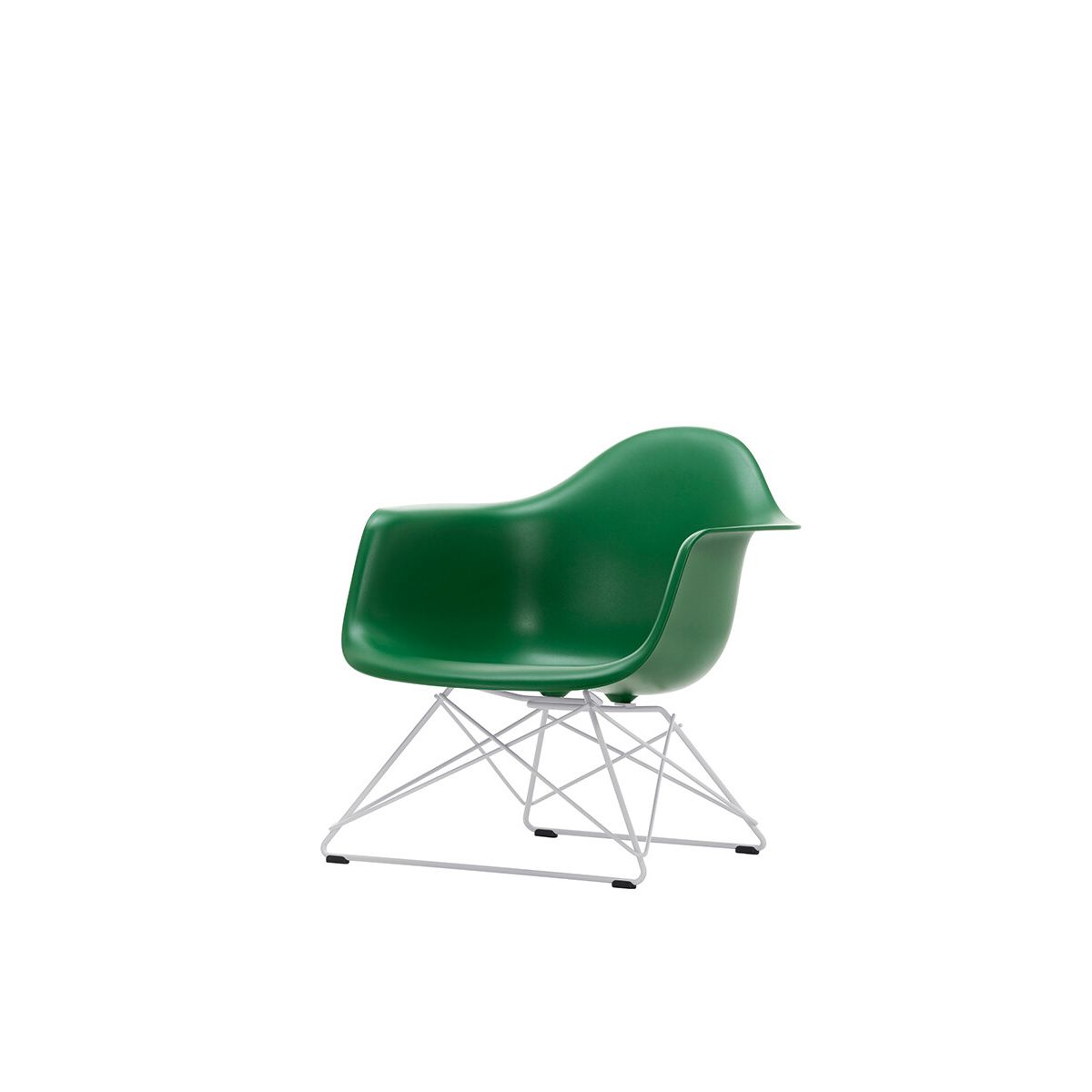 Eames Plastic Armchair LAR, hvidlakeret fra Vitra (Emerald)