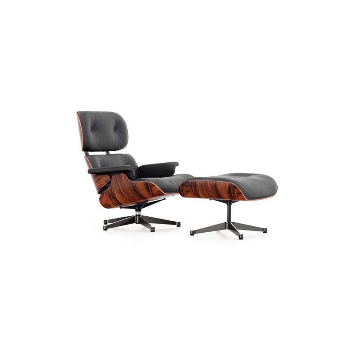 Eames Lounge Chair inkl. Fodskammel fra Vitra (Palisander)