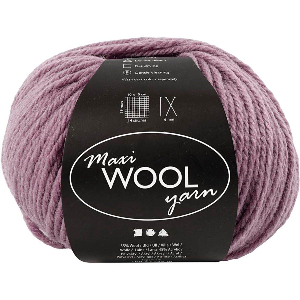 Maxi Wool uldgarn, L: 125 m, lavendel, 100g