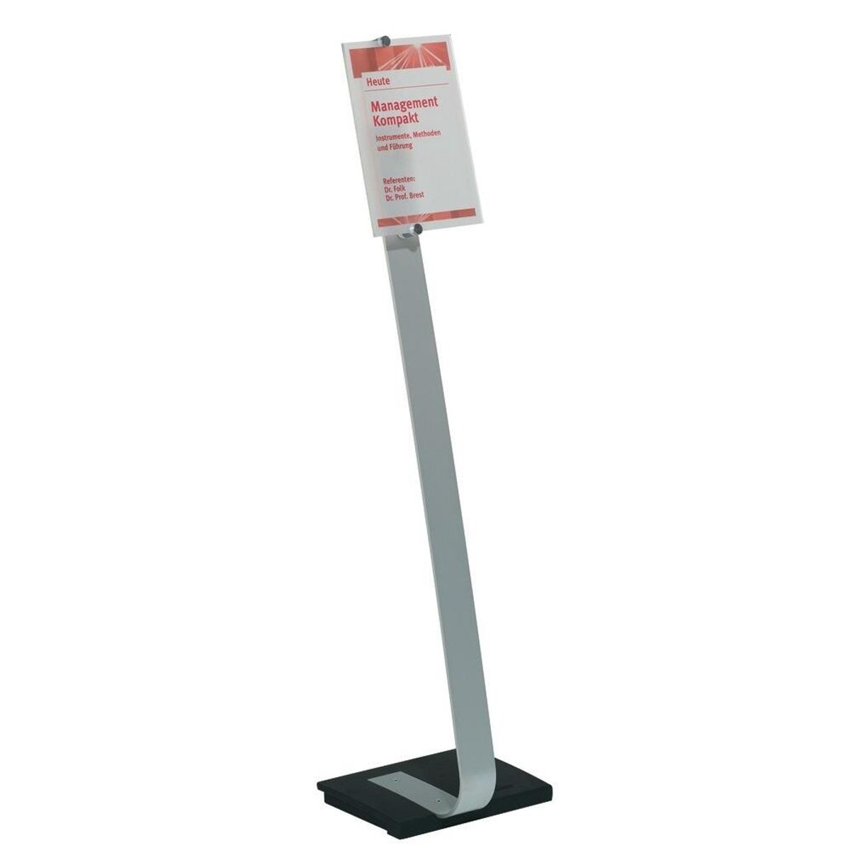 Gulvskilt crystal sign stand A4 akryl og aluminium