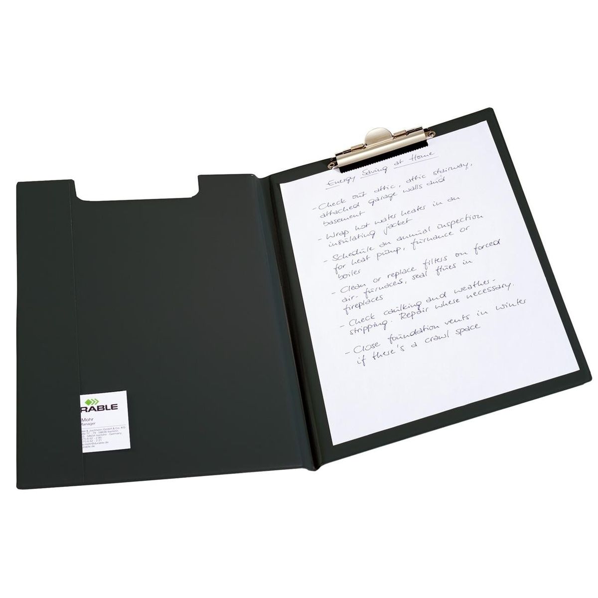 Clipboard dobbelt A4, sort