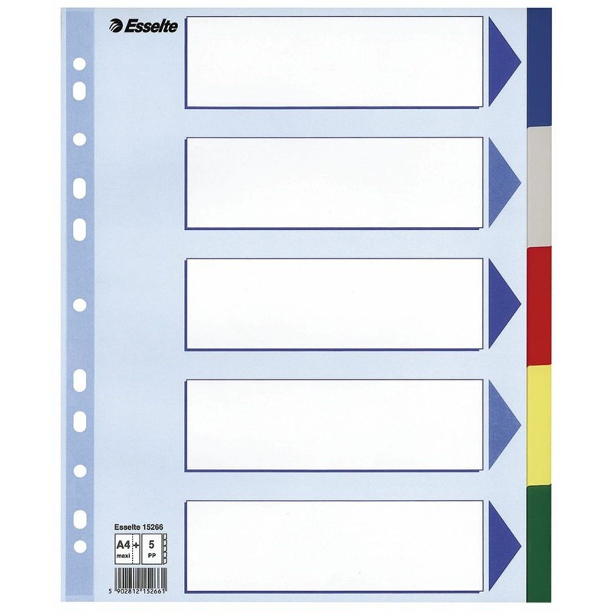 Esselte Faneblade A4 Maxi plast 5-delt