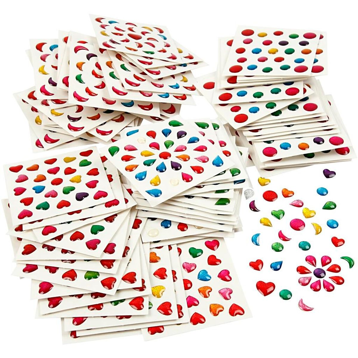 Mini Stickers, 7-11 mm, 100 ark