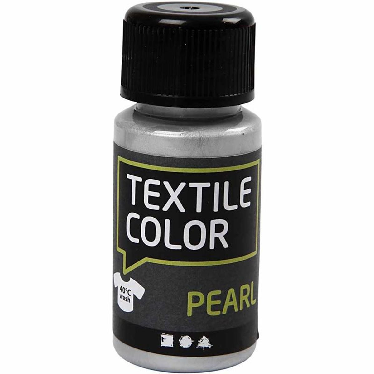 Textile Color, sølv, pearl, 50 ml