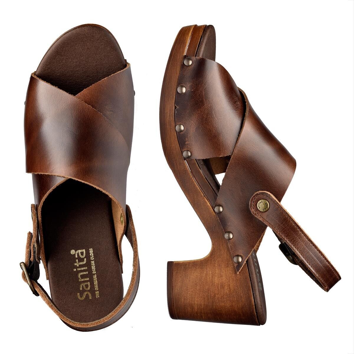 Sanita Non Wood Sia Sandal Brun, Størrelse: 38, Dame