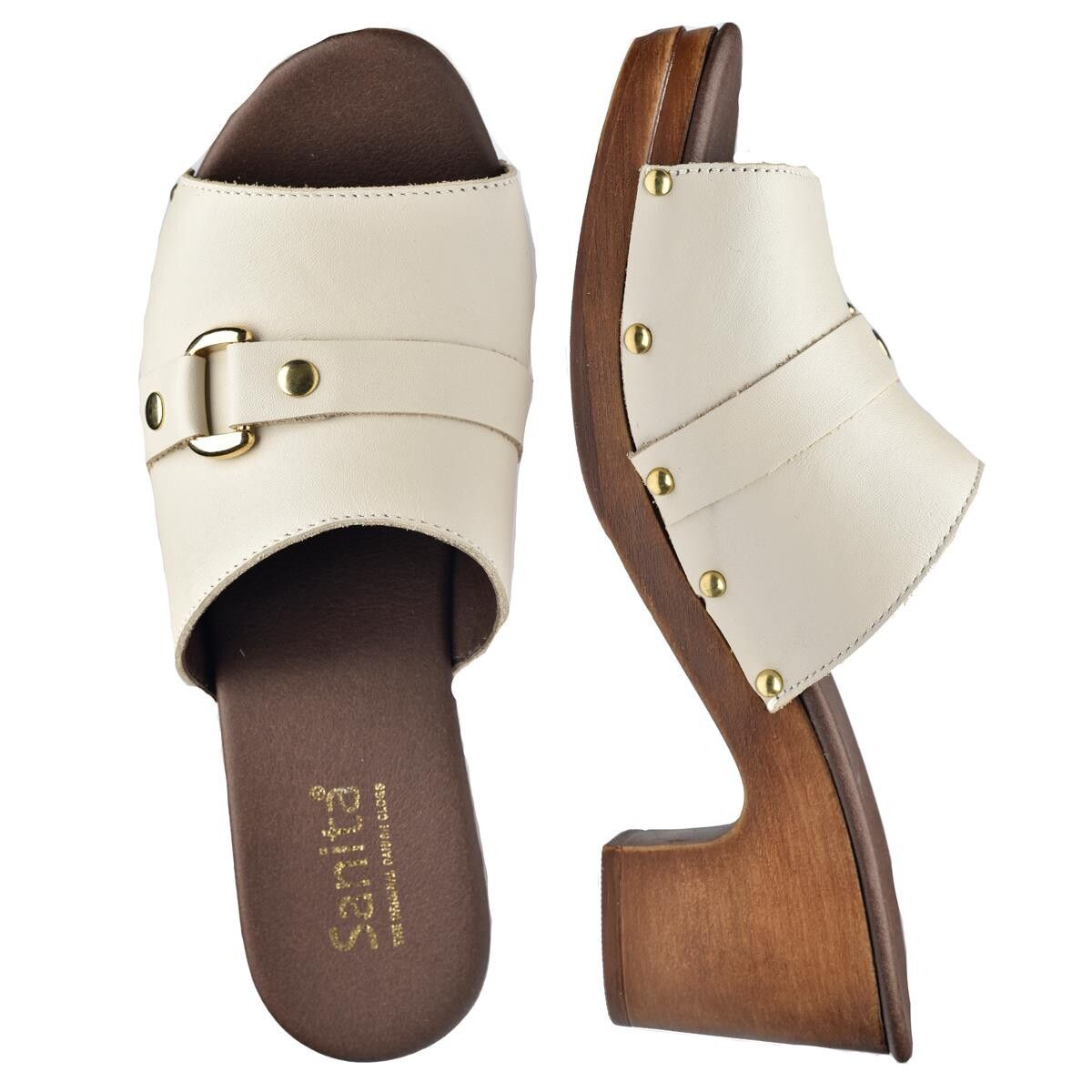 Sanita Non Wood Seia Sandal Beige, Størrelse: 35, Dame