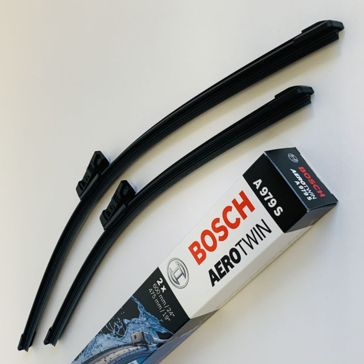 A979S Bosch Aerotwin Vinduesvisker / Viskerblade sæt 60+47,5cm lange, passer til flere VW modeller