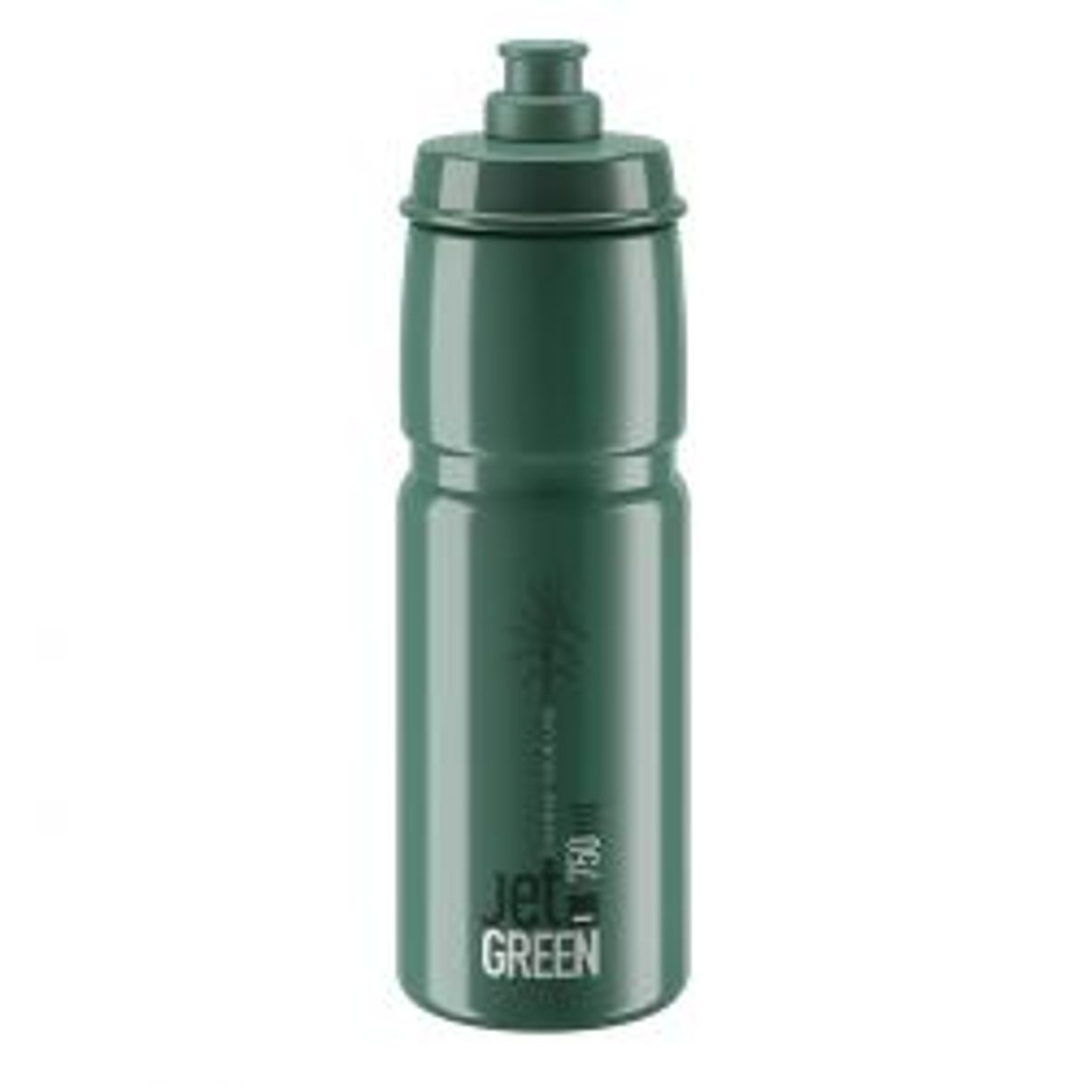 Elite Bottle Jet Green Dark Gr White Logo 750ml - Drikkeflaske