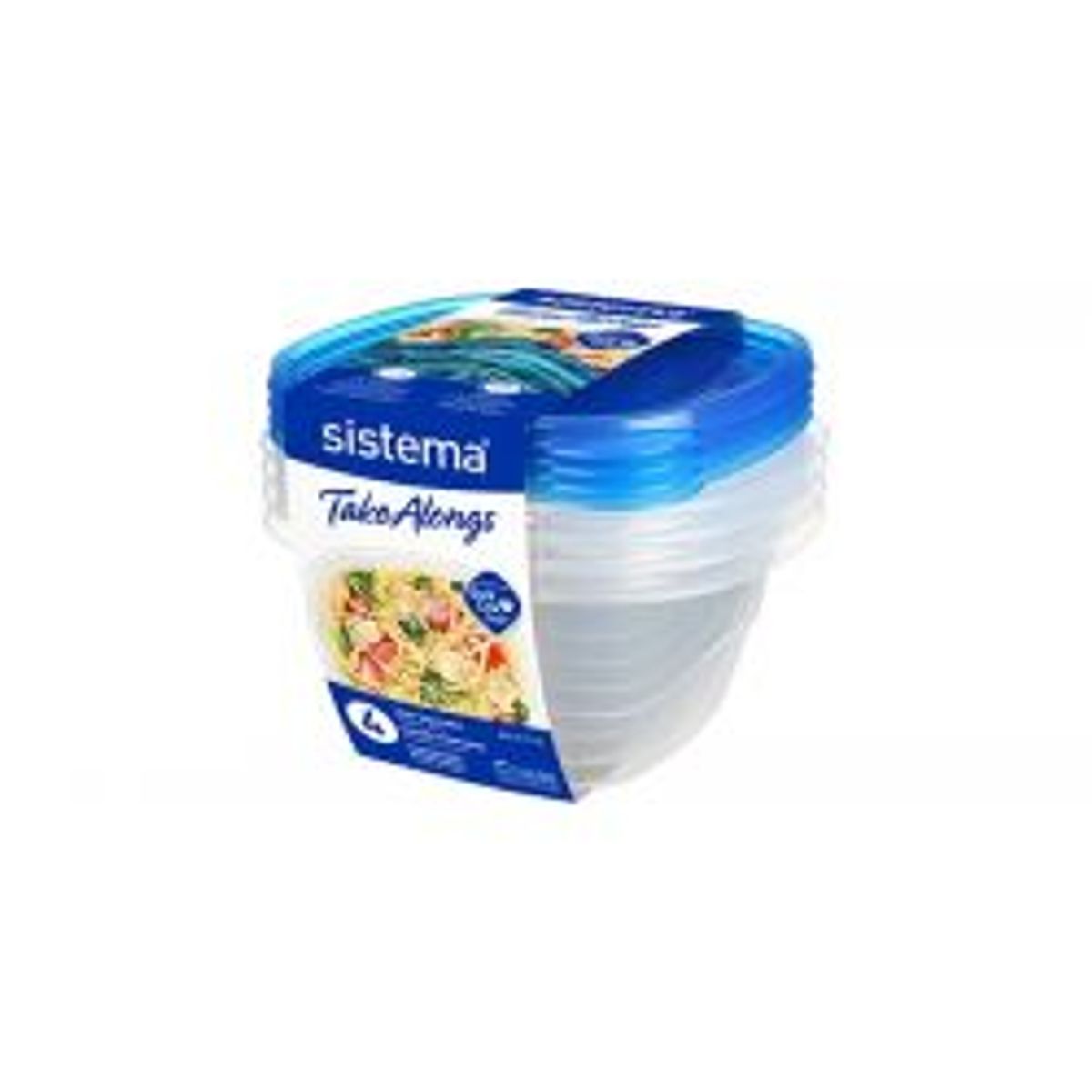 Sistema Deep Square 4 Pack 1,2l - Tilbehør til køkken