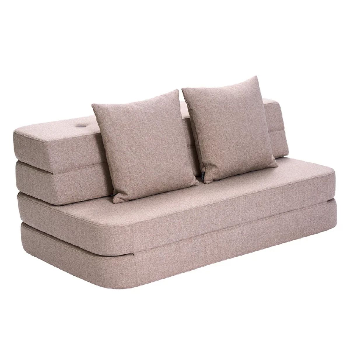 by Klipklap 3 Fold Sofa - Flere Farver - Soft Rose w. Rose