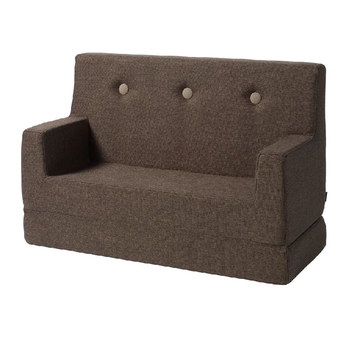 by Klipklap Kids Sofa - Flere Farver - Brown w. Sand