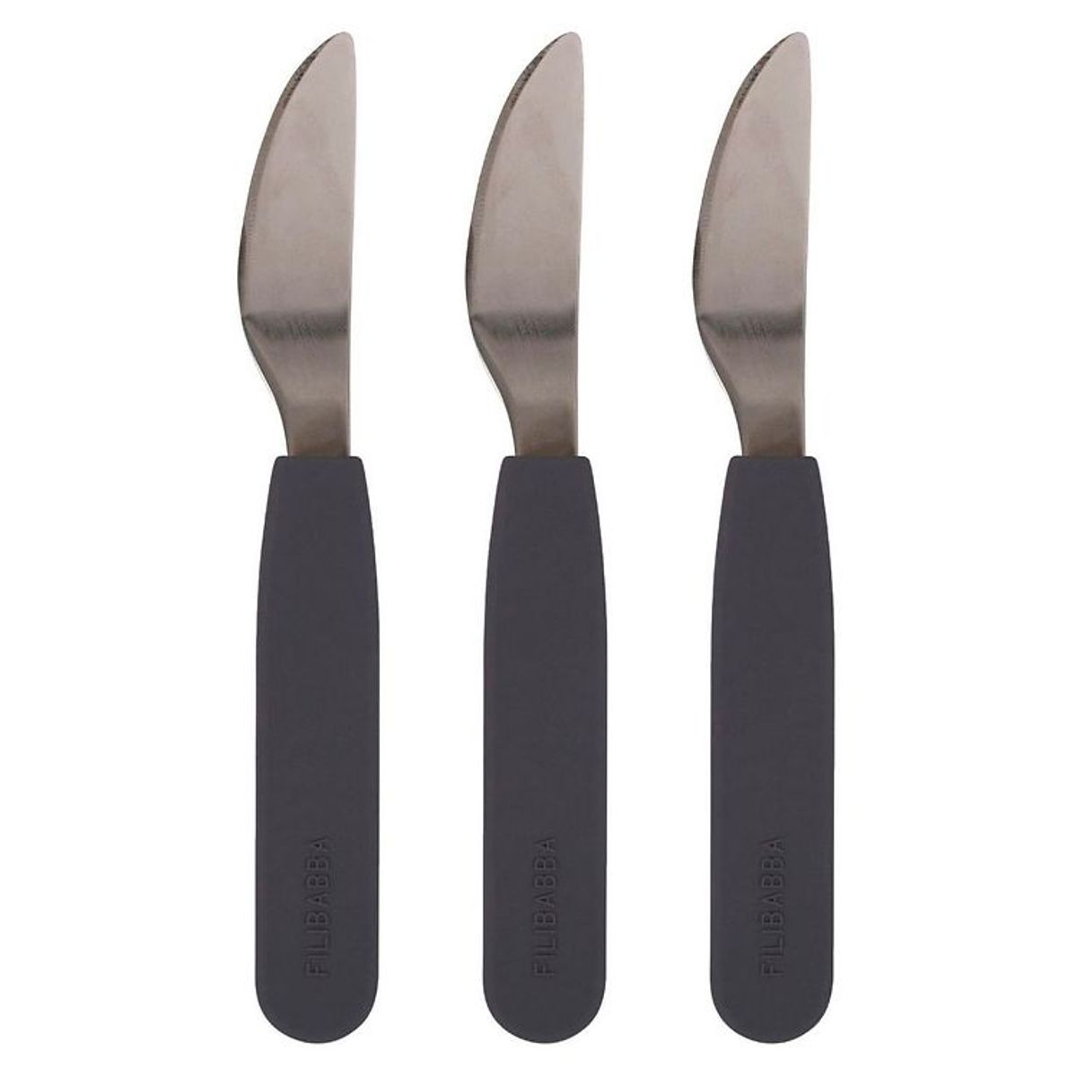 Filibabba Knive - 3-pak - Silikone - Stone Grey