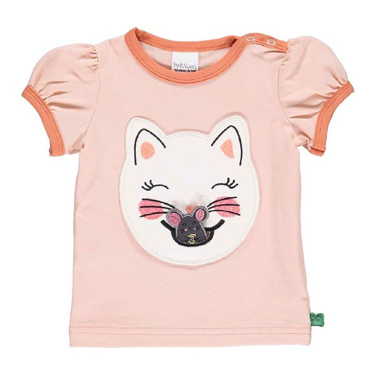 Freds World T-shirt - Hello Cats - Rose Cream