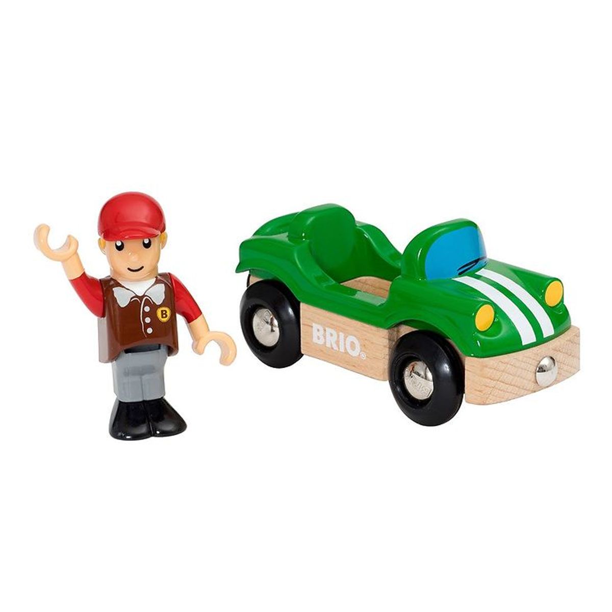 BRIO World Sportsvogn m. Kører - Grøn 33937