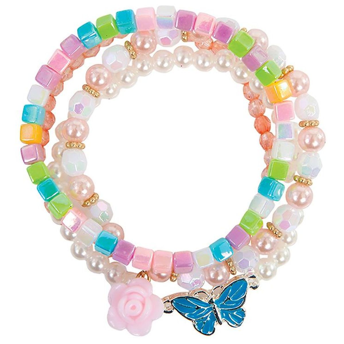 Great Pretenders Armbånd - 4-Pak - Pearly Butterfly