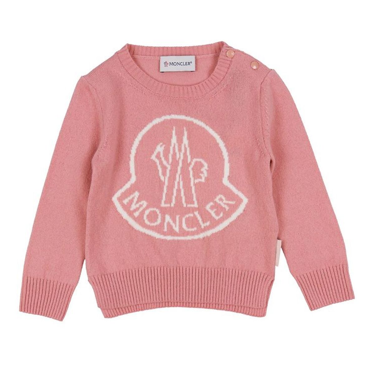 Moncler Bluse - Uld - Rosa m. Logo