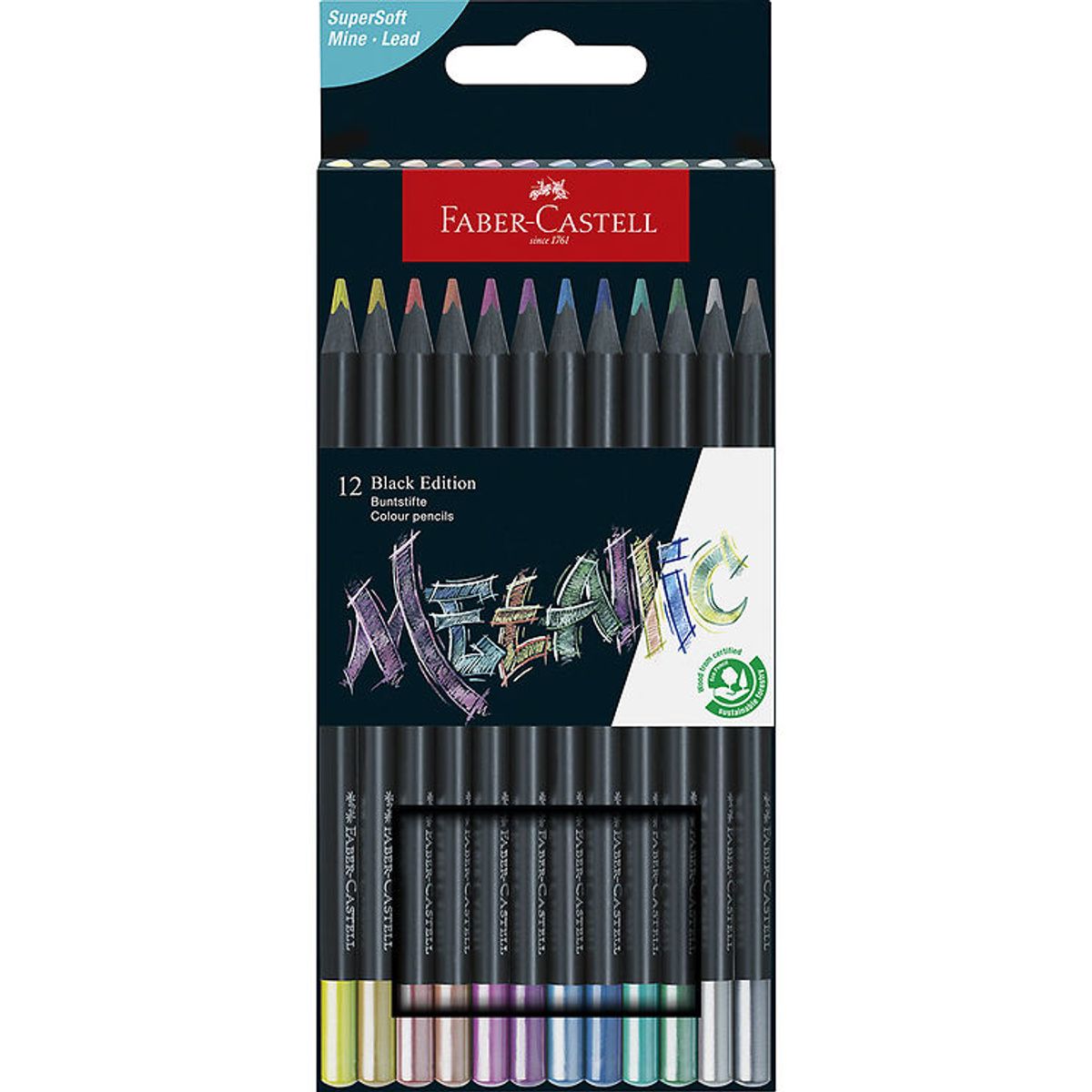 Faber-Castell Farveblyanter - 12 stk. - Metallic