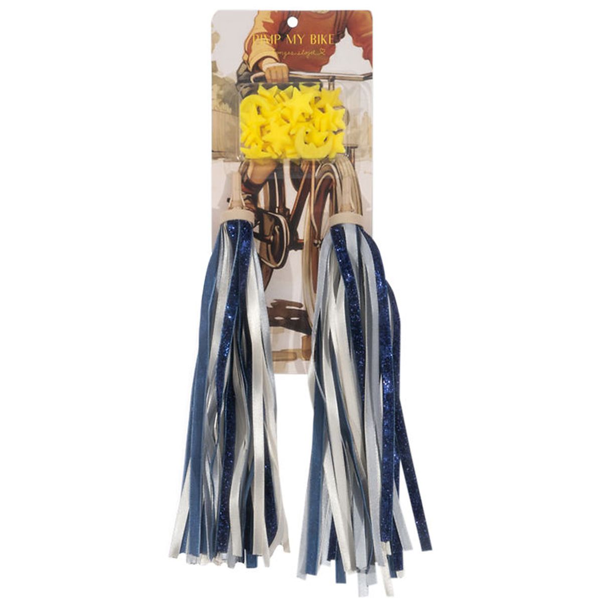 Konges Sløjd Bicycle Streamers and Beads - Dark Blue Glitter