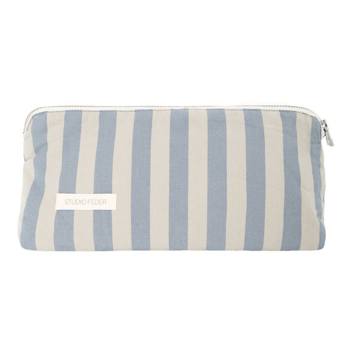 Studio Feder Toilettaske - Celia Mini - Cotton - Pale Blue Strip