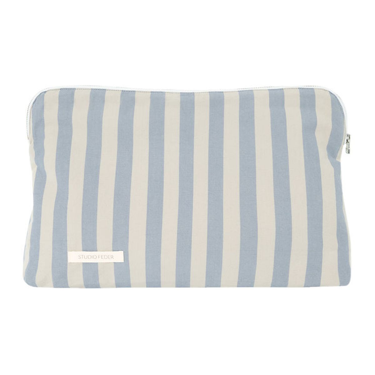 Studio Feder Toilettaske - Celia - Cotton - Pale Blue Stripe