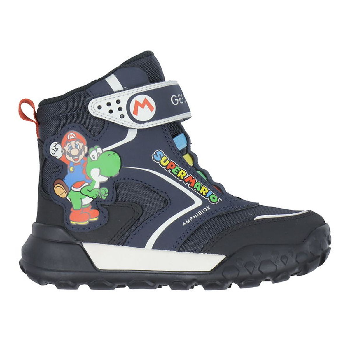 Geox Vinterstøvler - J Trekkyup - Super Mario - Tex - Navy/Sort