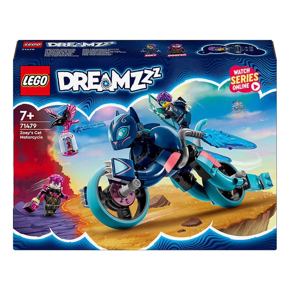 LEGO ® DREAMZzz - Zoeys Kattemotorcykel 71479 - 226 Dele