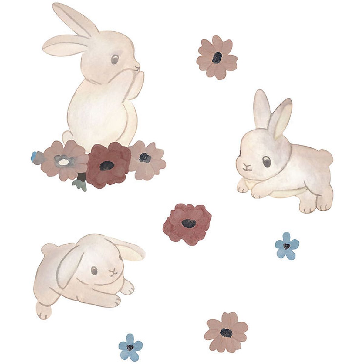 That's Mine Wallstickers - 21 cm - Bunnies & Flowers