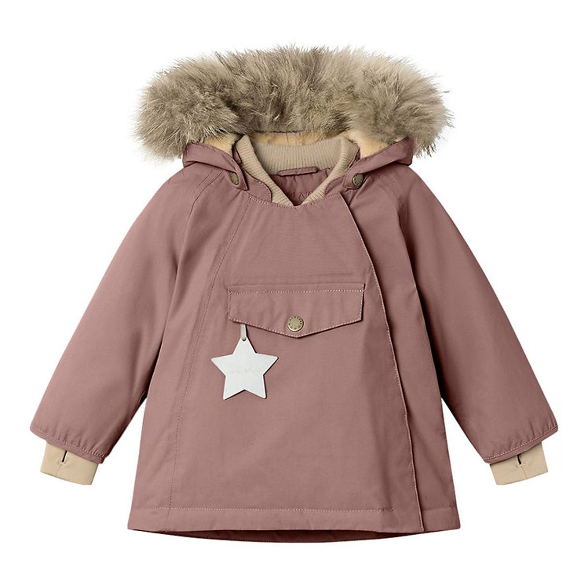 Mini A Ture Vinterjakke m. Pels - Wang Fleece - Light Plum