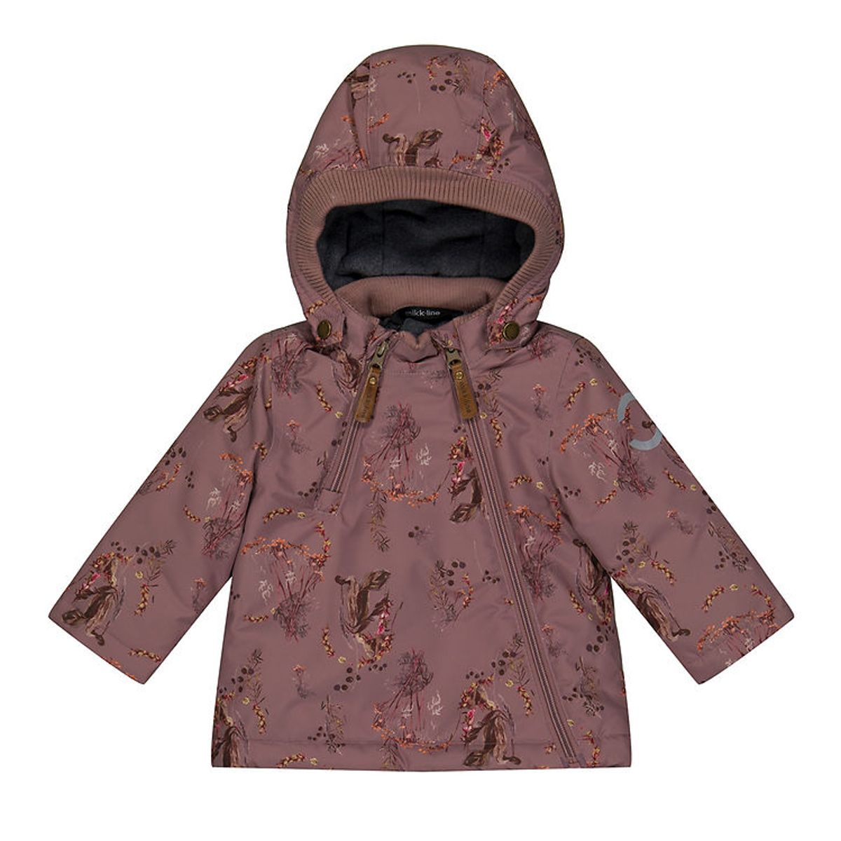 Mikk-Line Vinterjakke - Recycled - Twilight Mauve m. Blomster