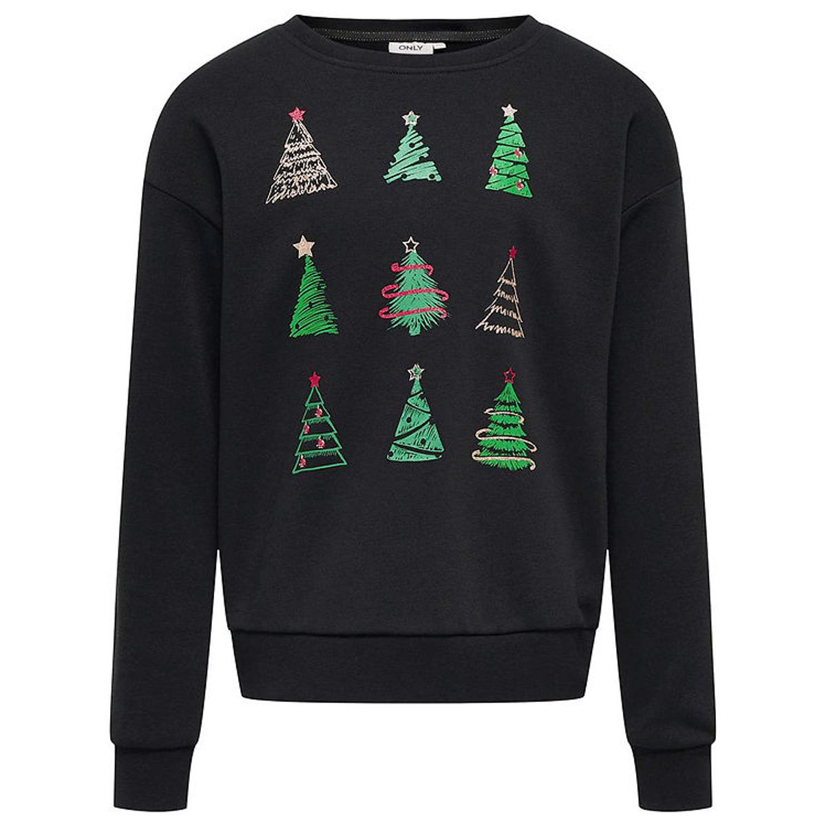 Kids Only Sweatshirt - KogYda - Xmas Life - Black/Christmas Tree