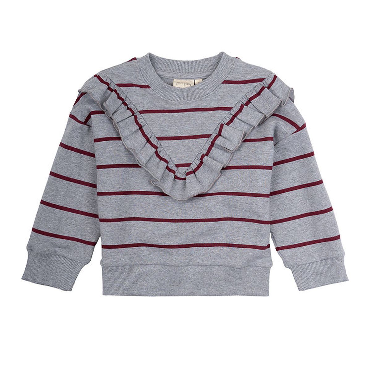 Petit Piao Sweatshirt - Light Grey Melange Stripe